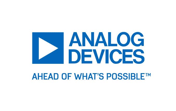 Analog Devices Logo with tagline Ahead of What's Possible